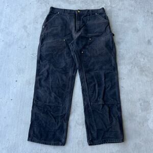 Carhartt black double knee work wear carpenter pants